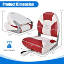 Low Back Boat Seat Folding Fishing chair with Thickened High-density Sponge Padding-Red by LJGDeals