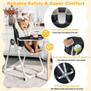 Baby High Chair Foldable Feeding Chair with 4 Lockable Wheels