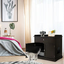 Wooden Cat Litter Box Enclosure with Drawer Side Table Furniture by LJGDeals