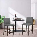 Set of 2 Linen Fabric Bar Stools with Back for Kitchen Island by LJGDeals