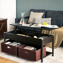 Lift Top Coffee Table Central Table with Drawers and Hidden Compartment for Living Room by LJGDeals