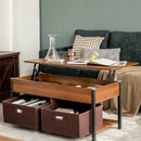 Lift Top Coffee Table Central Table with Drawers and Hidden Compartment for Living Room by LJGDeals