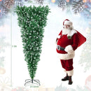 7.5 Feet Pre-Lit Snowy Upside Down Christmas Tree 1100 Tips by LJGDeals
