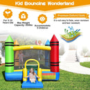 Kids Inflatable Bounce House with Slide and Ocean Balls Not Included Blower by LJGDeals