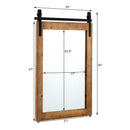 30 x 22 Inch Wall Mount Mirror with Wood Frame by LJGDeals