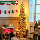 7 Feet Half Christmas Tree with Pine Needles and 150 Lights by LJGDeals