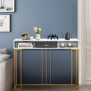 Narrow Long Sofa Table for Living Room-White by LJGDeals