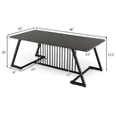48 Inch Modern Style Coffee Table with Spacious Tabletop for Living Room-Black by LJGDeals