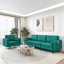 Modular 1/2/3/4-Seat L-Shaped Sectional Sofa Couch with Socket USB Port-3-Seat with USB port by LJGDeals