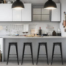 30 Inch Bar Stools Set of 4 with Square Seat and Handling Hole by LJGDeals
