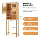 Bamboo Over The Toilet Storage Cabinet Bathroom with Adjustable Shelf-Natural by LJGDeals