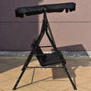 Loveseat Cushioned Patio Steel Frame Swing Glider by LJGDeals