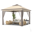 11 x 11 Feet 2-Tier Pop-Up Gazebo Tent Portable Canopy Shelter Carry Bag Mesh by LJGDeals