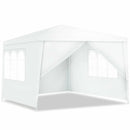 10 x 10 Feet Outdoor Side Walls Canopy Tent with 4 Removable Sidewalls by LJGDeals