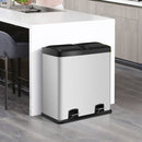 16 Gallon Dual Step Stainless Steel Double Bucket Trash Can by LJGDeals
