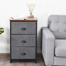 Nightstand Side Table Storage Tower Dresser Chest with 3 Drawers by LJGDeals