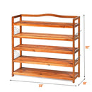 5-Tier Wood Large Shoe Rack Holds up 12-18 Pairs by LJGDeals