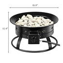 58 000BTU Firebowl Outdoor Portable Propane Gas Fire Pit with Cover and Carry Kit by LJGDeals