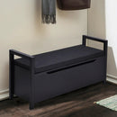 34.5 ×15.5 ×19.5 Inch Shoe Storage Bench with Cushion Seat for Entryway by LJGDeals