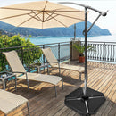 4 Pieces 195 lbs Patio Cantilever Offset Umbrella Base Weight Sand by LJGDeals
