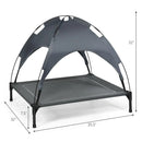 Portable Elevated Outdoor Pet Bed with Removable Canopy Shade by LJGDeals