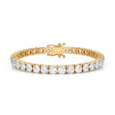 12.50 CTW D VS Round Lab Grown Diamond 7.5" Tennis Bracelet 14k Yellow Gold