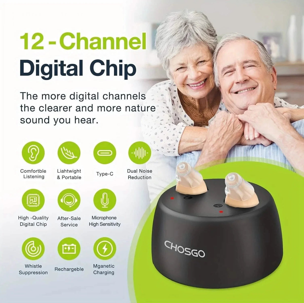 Rechargeable Hearing Aids – Invisible In-Ear, Noise Reduction, Volume Control, photo 6 of 10