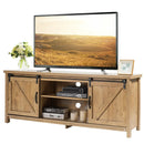 TV Stand Media Center Console Cabinet with Sliding Barn Door by LJGDeals