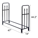 4 Feet Outdoor Heavy Duty Steel Firewood Wood Storage Rack by LJGDeals