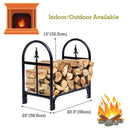 2 Feet Outdoor Heavy Duty Steel Firewood Storage Holder by LJGDeals