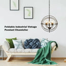 20 Inch 5 Lights Metal Chandelier with Pivoting Interlocking Rings by LJGDeals