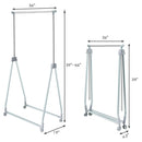 Extendable Foldable Heavy Duty Clothing Rack with Hanging Rod by LJGDeals