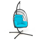 Hanging Folding Egg Chair with Stand Soft Cushion Pillow Swing Hammock by LJGDeals