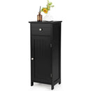 Wooden Bathroom Floor Storage Cabinet with Drawer and Shelf by LJGDeals