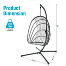 Hanging Folding Egg Chair with Stand Soft Cushion Pillow Swing Hammock by LJGDeals