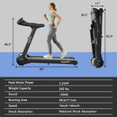 2.25HP Folding Treadmill with Bluetooth Speaker-Black by LJGDeals