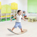 Wooden Wobble Balance Board Kids 35 Inch Rocker Yoga Curvy Board Toy with Felt Layer-Natural by LJGDeals