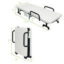 Adjustable Folding Guest Bed Frame with Mattress and Wheels by LJGDeals