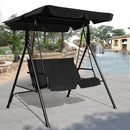 Loveseat Cushioned Patio Steel Frame Swing Glider by LJGDeals