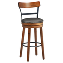 30.5 Inch 360-Degree Swivel Stools with Leather Padded Seat by LJGDeals