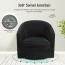Assembly Accent Chair with 360-Degree Swivel Metal Base for Living Room by LJGDeals