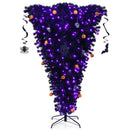6 Feet Upside Down Artificial Christmas Tree with 270 Purple LED lights by LJGDeals