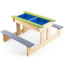 3-in-1 Outdoor Wooden Kids Water Sand Table with Play Boxes by LJGDeals