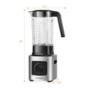1500W 5-Speed Countertop Smoothie Blender with 5 Presets and 68oz Tritan Jar-Silver by DirectDeals