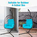 Hanging Folding Egg Chair with Stand Soft Cushion Pillow Swing Hammock by LJGDeals