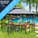 10 x 10 Feet L-Shaped Patio Canopy Gazebo Outdoor 2-Tier Steel Tent by LJGDeals