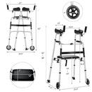 Height Adjustable Rolling Walker With Seat and Armrest Pad by LJGDeals