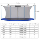 14Ft Replacement Weather-Resistant Trampoline Safety Enclosure Net by LJGDeals