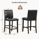 Set of 2 Linen Fabric Bar Stools with Back for Kitchen Island by LJGDeals