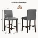 Set of 2 Linen Fabric Bar Stools with Back for Kitchen Island by LJGDeals